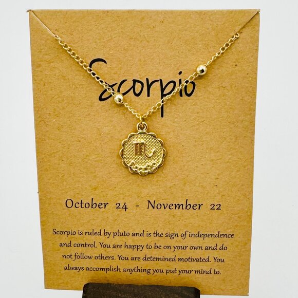 Gold Scorpio Necklace - NWT - Picture 1 of 1